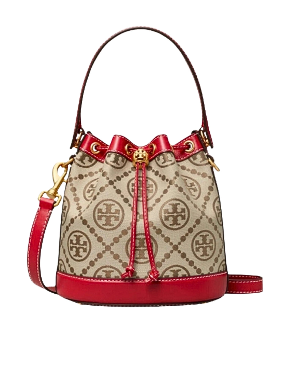 Tory-Burch-T-Monogram-Jacquard-Bucket-Bag-Hazelnut-Tory-Red