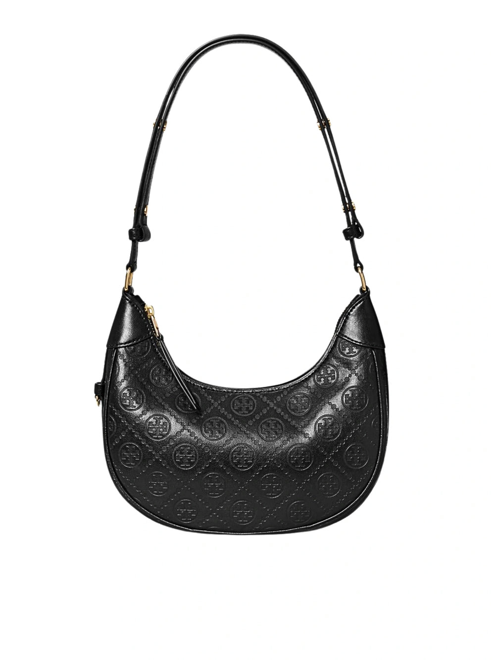 Tory-Burch-T-Monogram-Leather-Crescent-Bag-Black