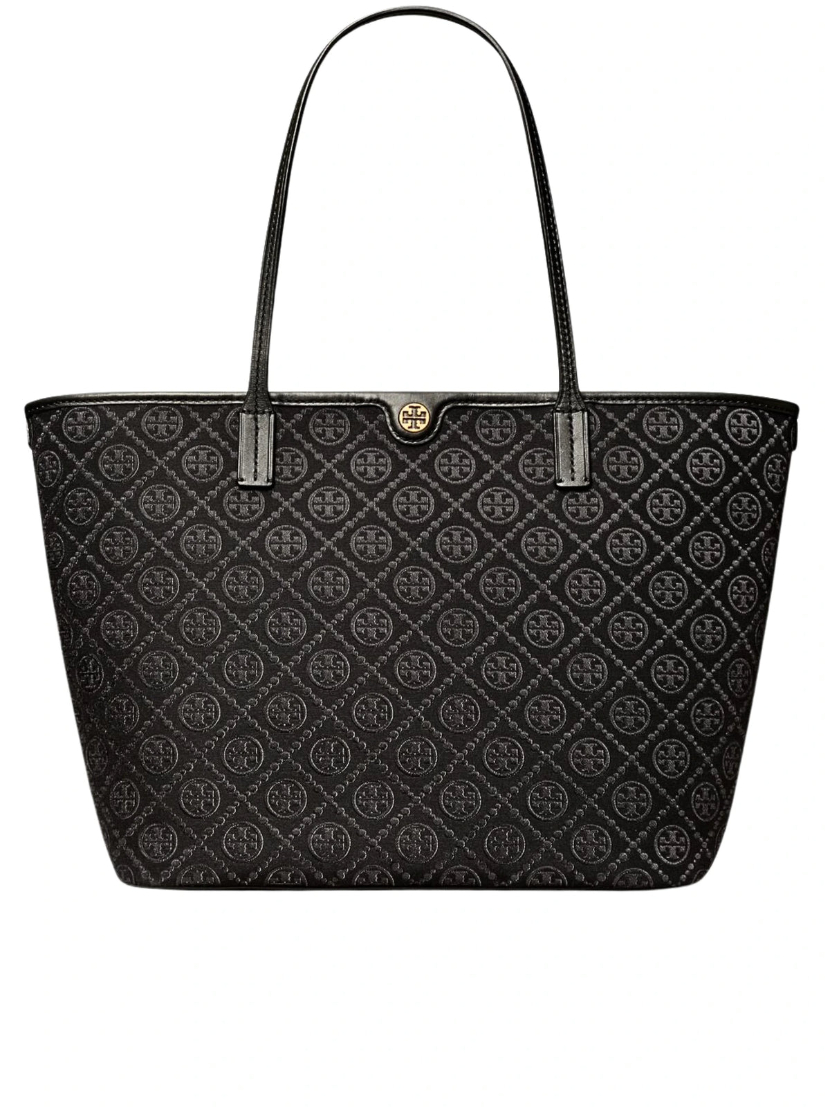 Tory-Burch-T-Monogram-Zip-Tote-Bag-Black