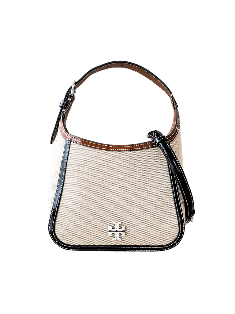 Tory Burch Thea Canvas Small Bucket Bag Canvas Brown Balilene