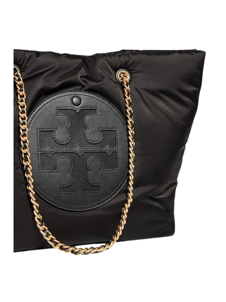 Tory-Ella-Burch-Puffy-Chain-Tote-Bag-Black