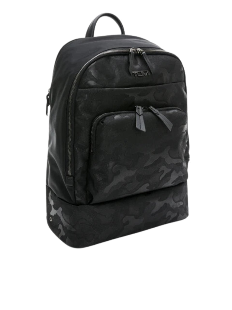 Tumi-McKinney-Black-Camo-Design-With-Silver-Hardwar-Backpack-Black