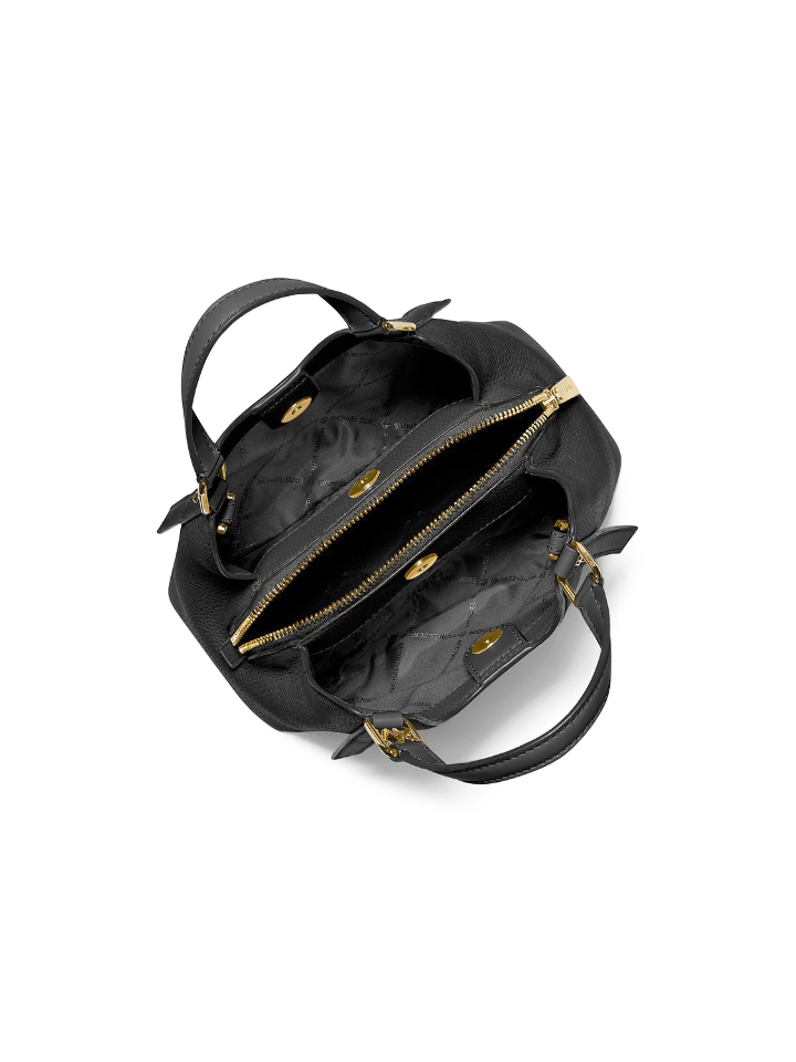 bagian-atas-Michael-Kors-Arlo-Small-Pebbled-Leather-Crossbody-Bag-Black