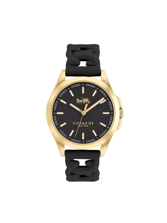bagian-depan-Coach-Libby-Watch-Rubber-Strap-Black