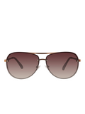 bagian-depan-Fossil -Women's- Aviator- Round -Sunglasses- Brown / Rosegold