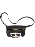 bagian-depan-Karl-Lagerfeld-Amour-Nylon-Belt-Bag-Black
