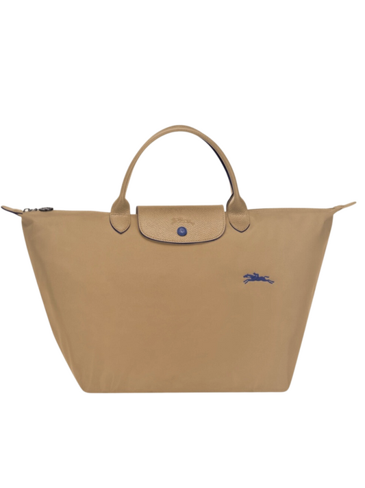 bagian-depan-Longchamp-CLub-Medium-TopHandle-Khaki