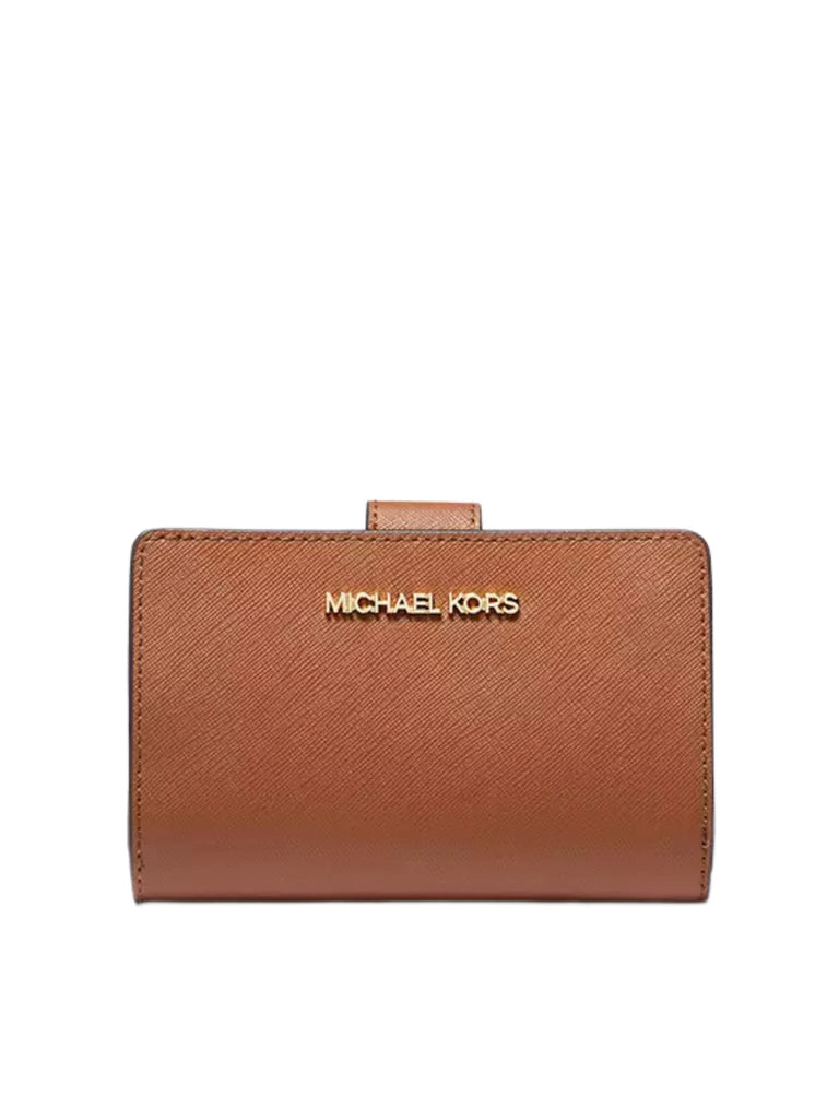 Michael kors jet set travel wallet brown hot sale