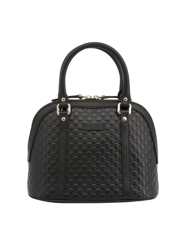 bagian-depan1-Gucci-Alma-Small-GG-Guccisimia-Dome-Satchel-Bag-Black