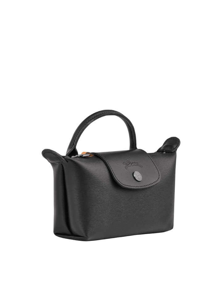 bagian-samping-Longchamp-Le-Pliage-City-Top-Handle-Pouch-Black