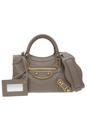 Balenciaga Metallic Edge Mini City Mink Grey Balilene