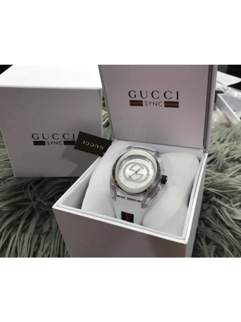 box1-Gucci-Sync-36MM-Stainless-Steel-White-Rubber-Strap-WatchWEBP