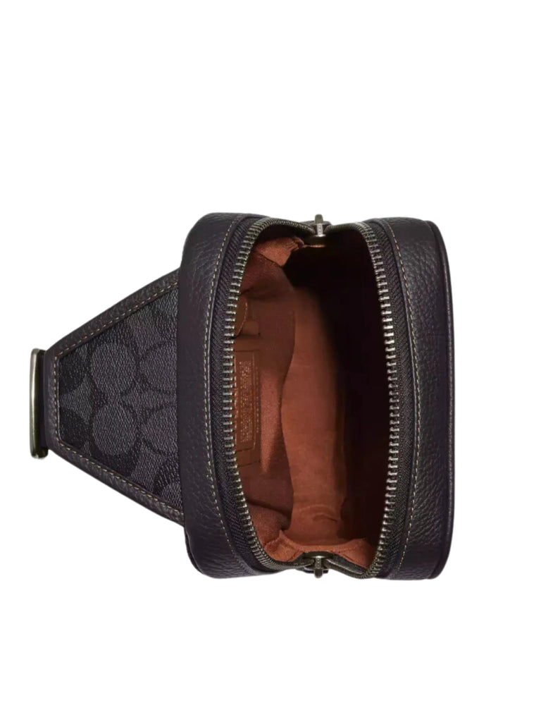 detail-Coach-Sullivan-Slingpack-In-Blocked-Signature-Canvas-KhakiCharcoal