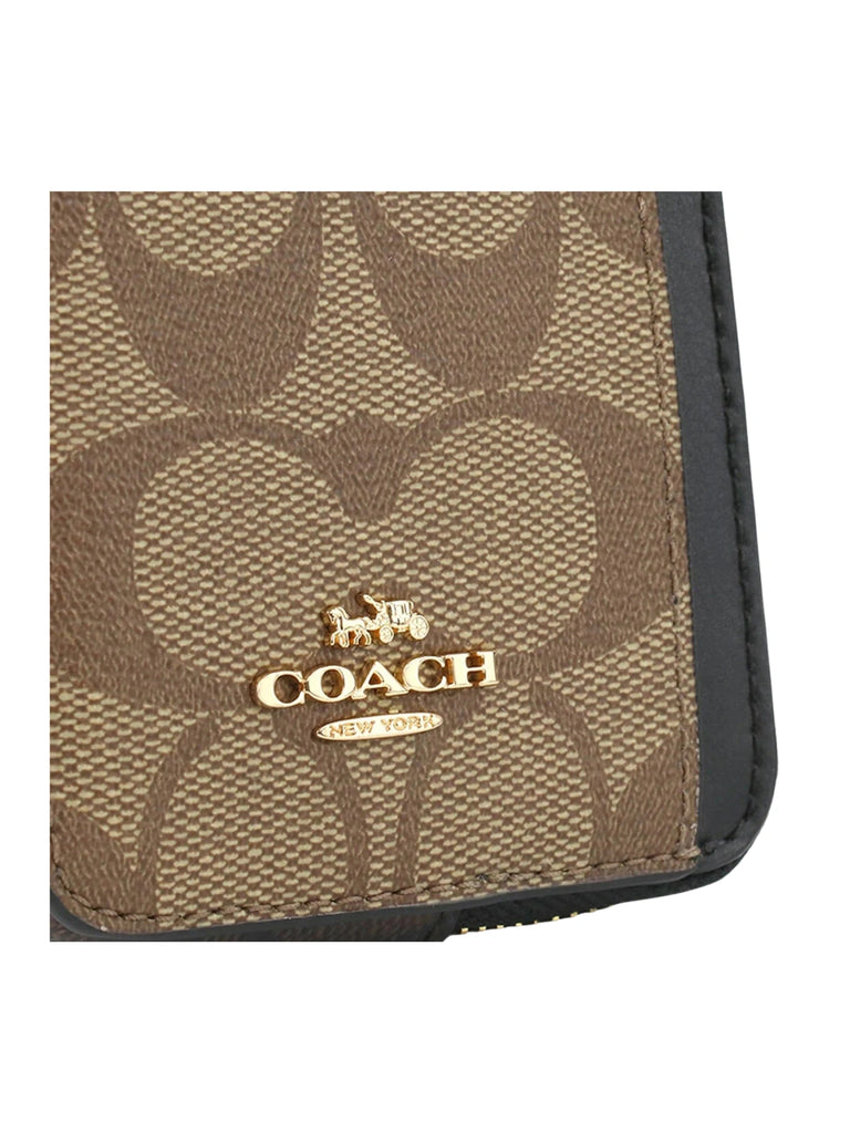 detail-Coach-Zip-Card-Case-Signature-In-Blocked-Khaki-Brown-Multi