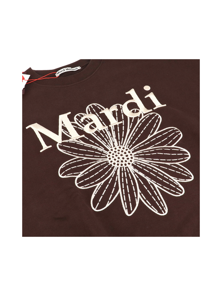 Mardi Mercredi Sweatshirt Flowermardi Needlework Brown Cream