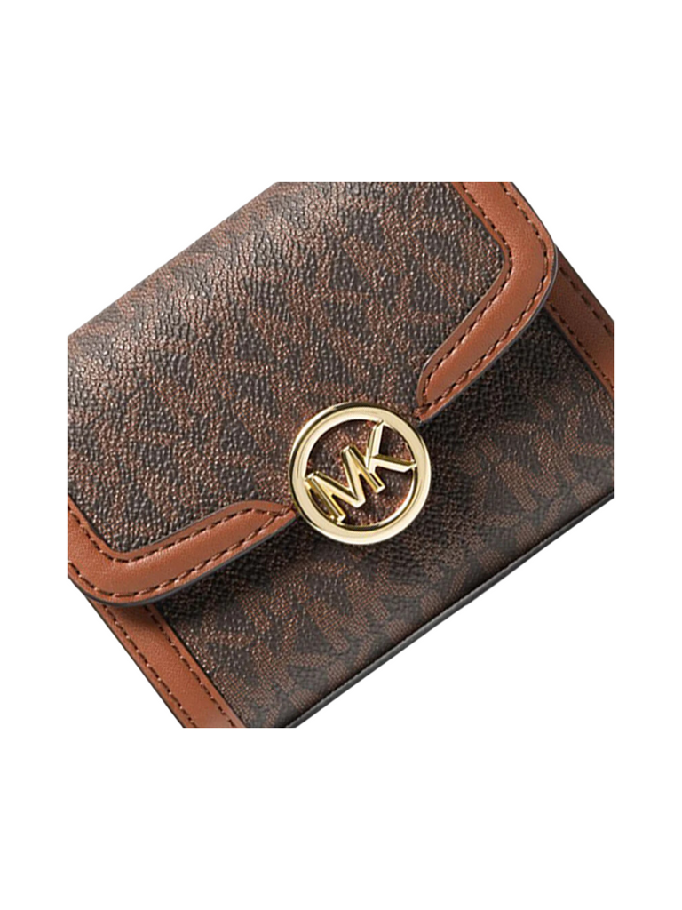 detail-Michael-Kors-Leida-Medium-Signature-Logo-Wallet-Brown