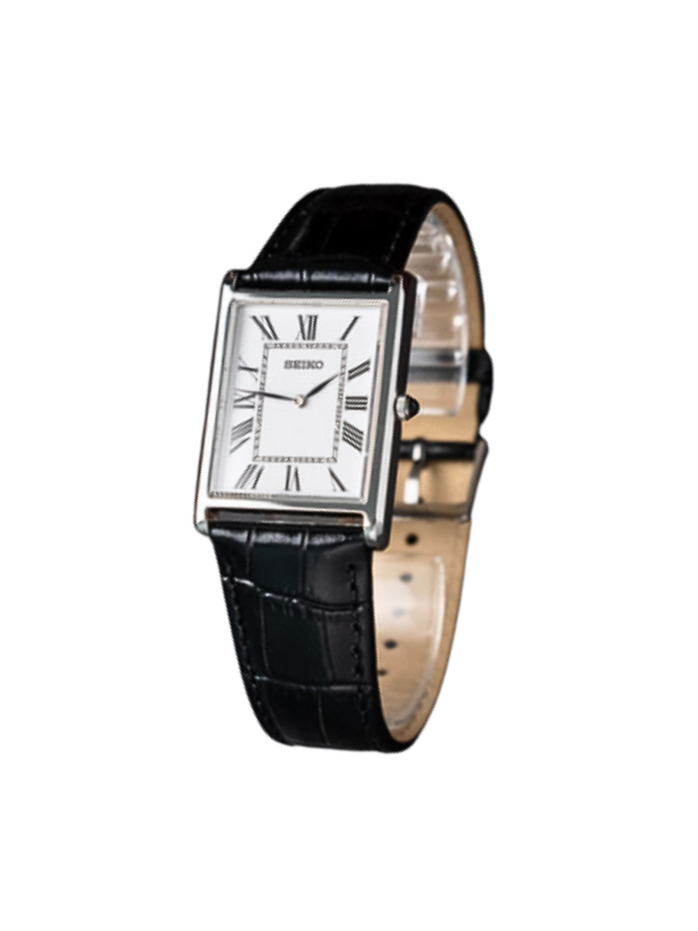 detail-Seiko-SWR103P1-Classic-Quartz-Men-Watch-Case-Silver-Leather-Strap-Black