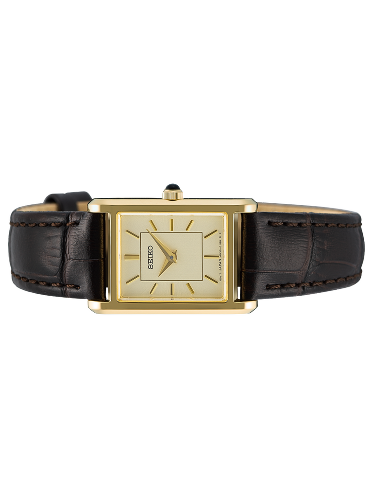 detail-Seiko-SWR110P1-Classic-Women-Quartz-Leather-Strap-Watch-Dark-Brown