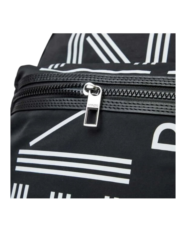 detail-bagian-zip-Kenzo-Sport-Logo-Nylon-Backpack-Black