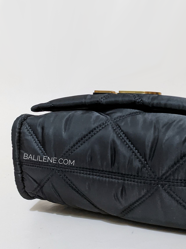 detail-bawah-B-Y-L-Small-Black-Gold-Padded-Nylon-Crossbody-Bag