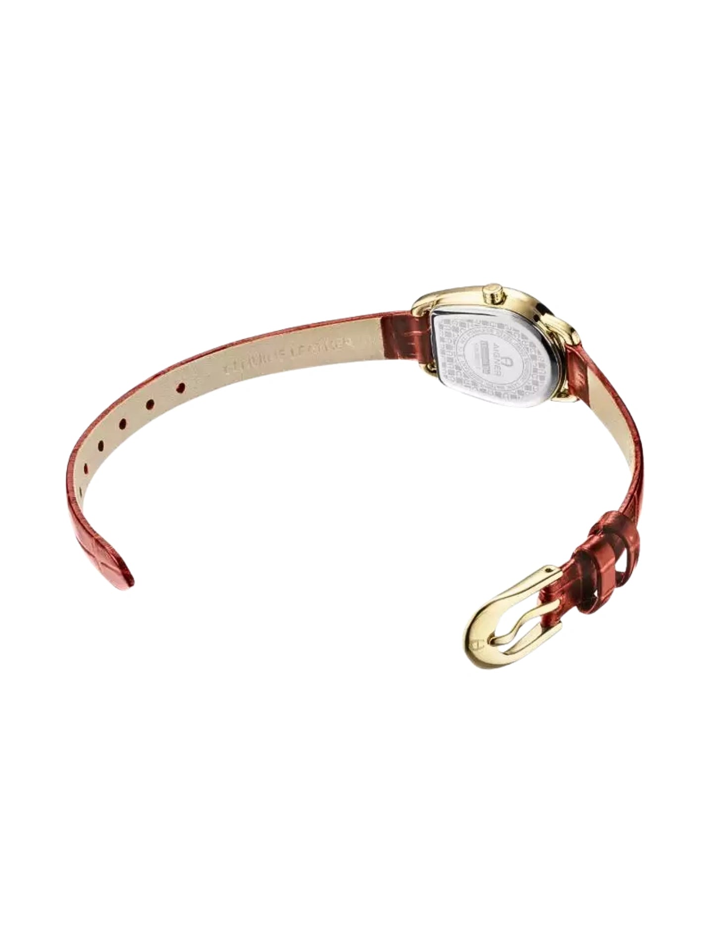 detail-belakang-Aigner-Hermada-III-Gold-Case-Red-Leather-Strap