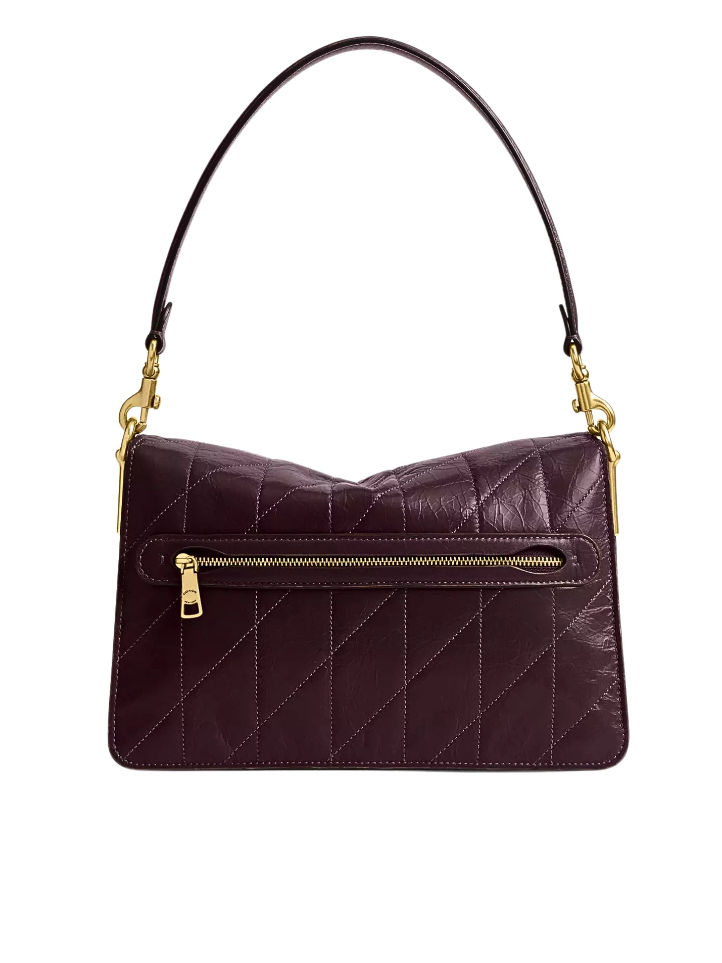 detail-belakang-Coach-Chain-Tabby-Shoulder-Bag-With-Quilting-Black-Currant