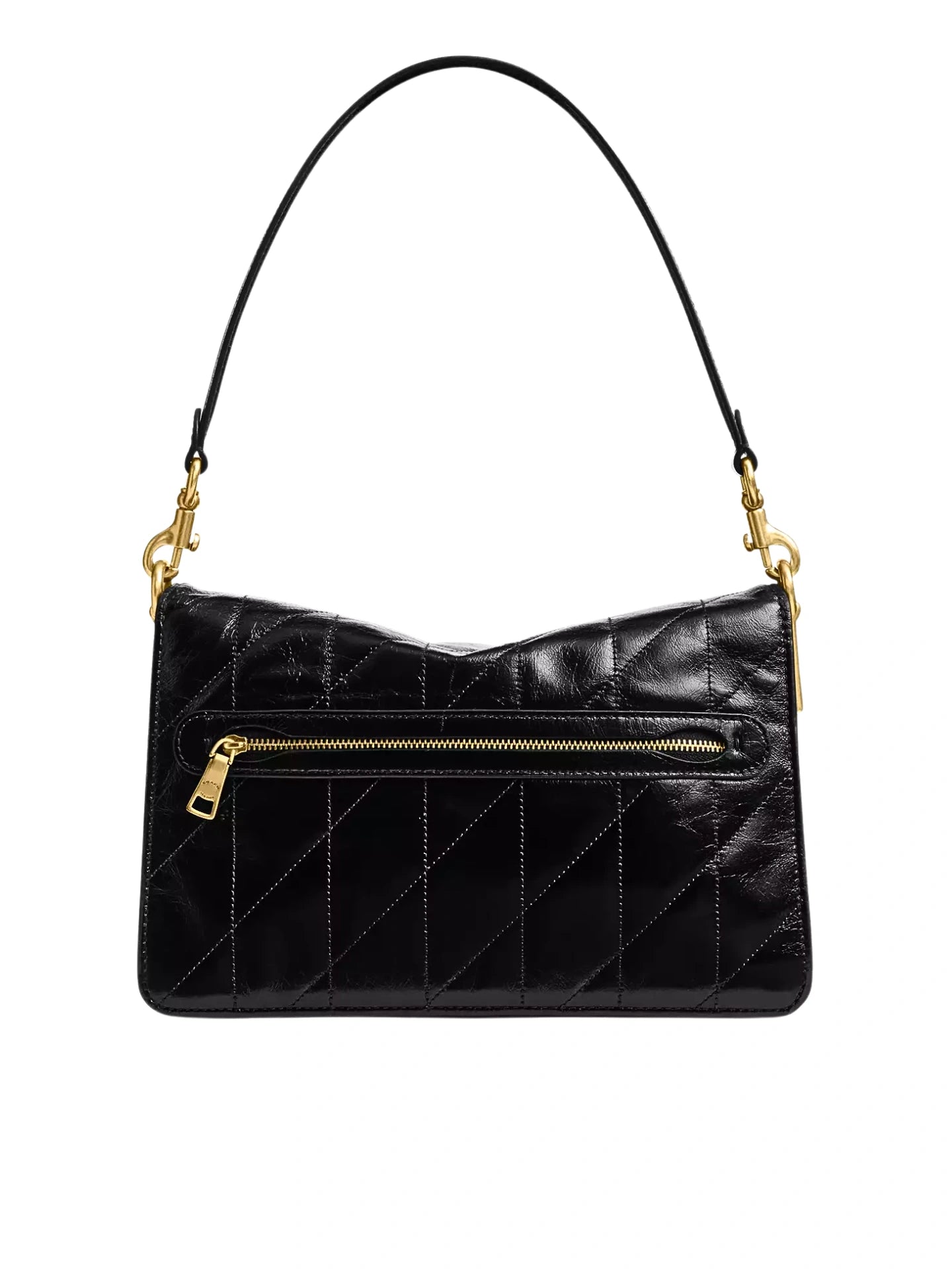 detail-belakang-Coach-Chain-Tabby-Shoulder-Bag-With-Quilting-Black