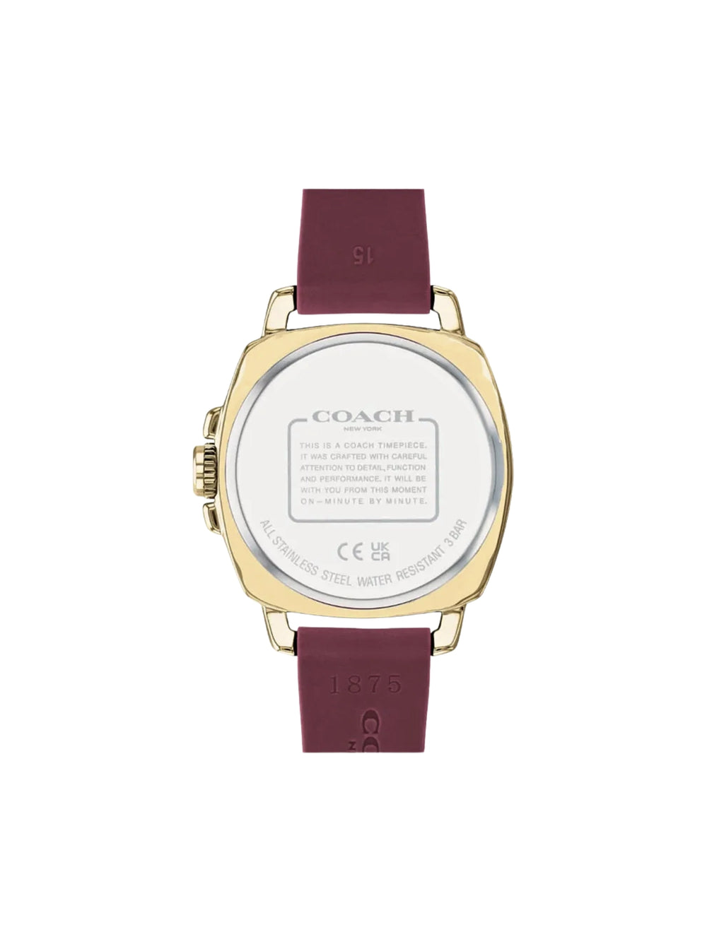 detail-belakang-Coach-Signature-Embossed-Boyfriend-Rubber-Strap-Burgundy-Gold-Dial-14504178