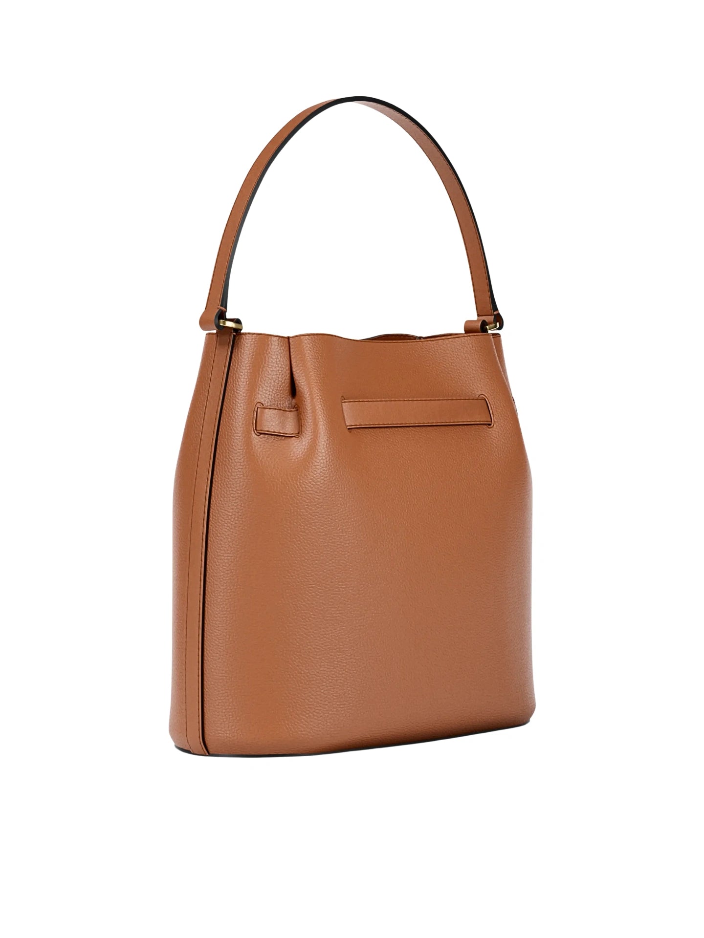 detail-belakang-Michael-Kors-Carson-Medium-Pebbled-Leather-Convertible-Bucket-Crossbody-Bag-Luggage