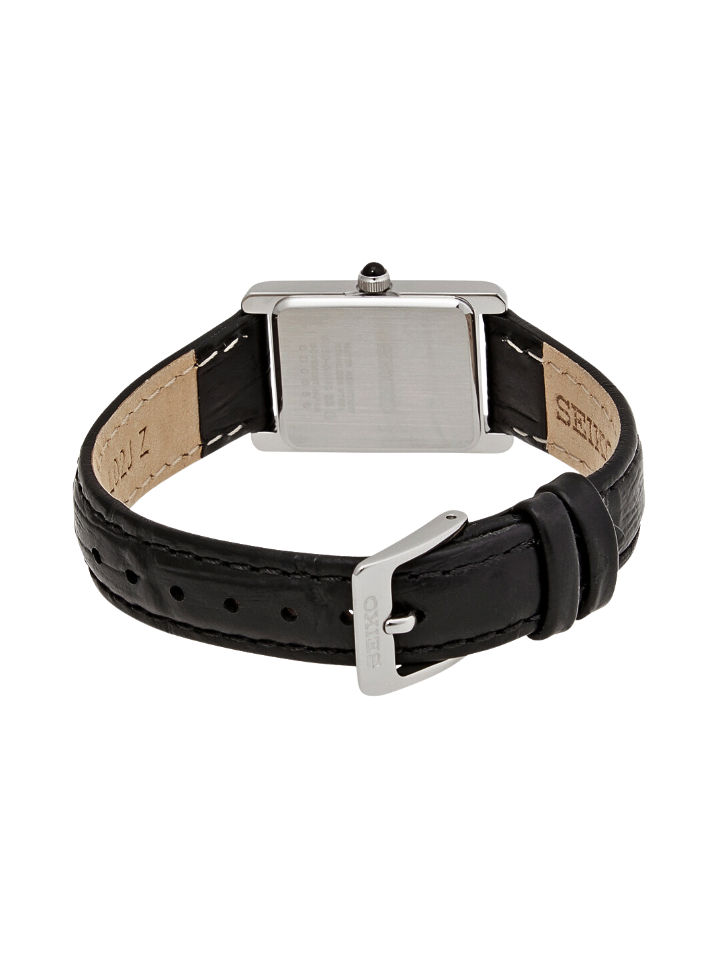 detail-belakang-Seiko-SWR107P1-Classic-Women-Quartz-Leather-Strap-Watch-Silver-Black