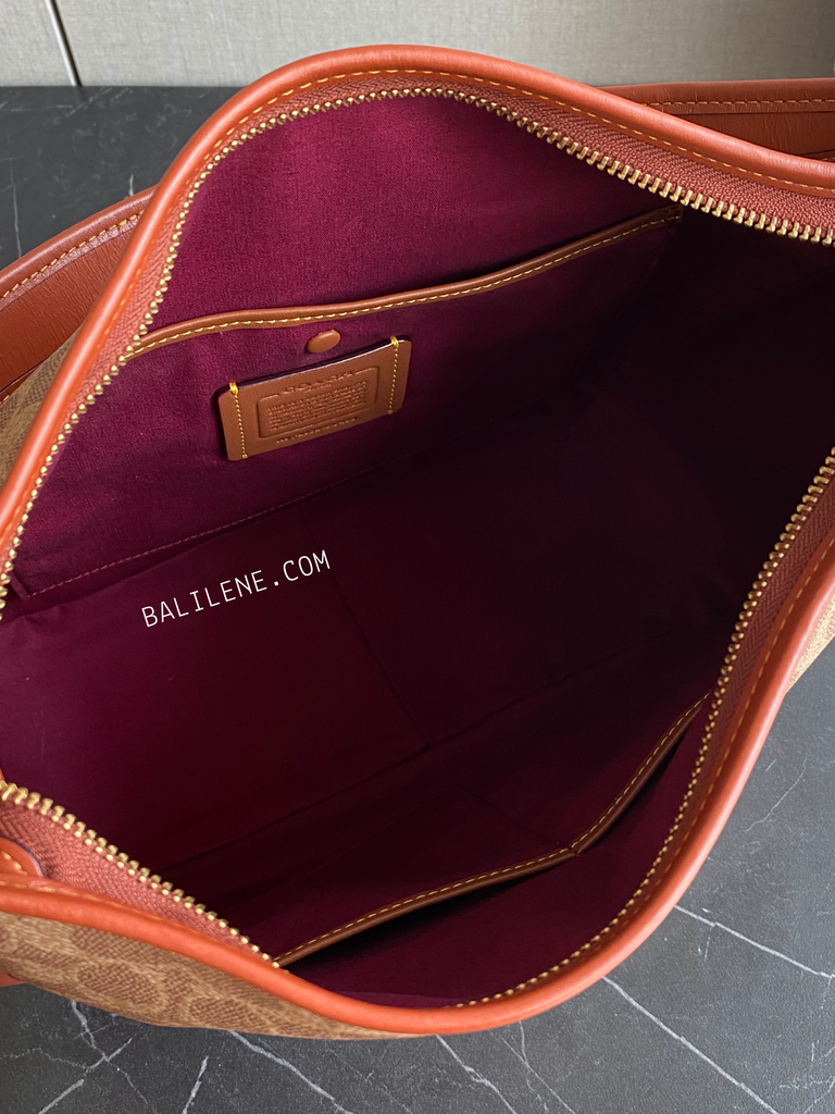 detail-dalam-Coach-Cary-Shoulder-Bag-In-Signature-Canvas-Tan-Rust-balilene