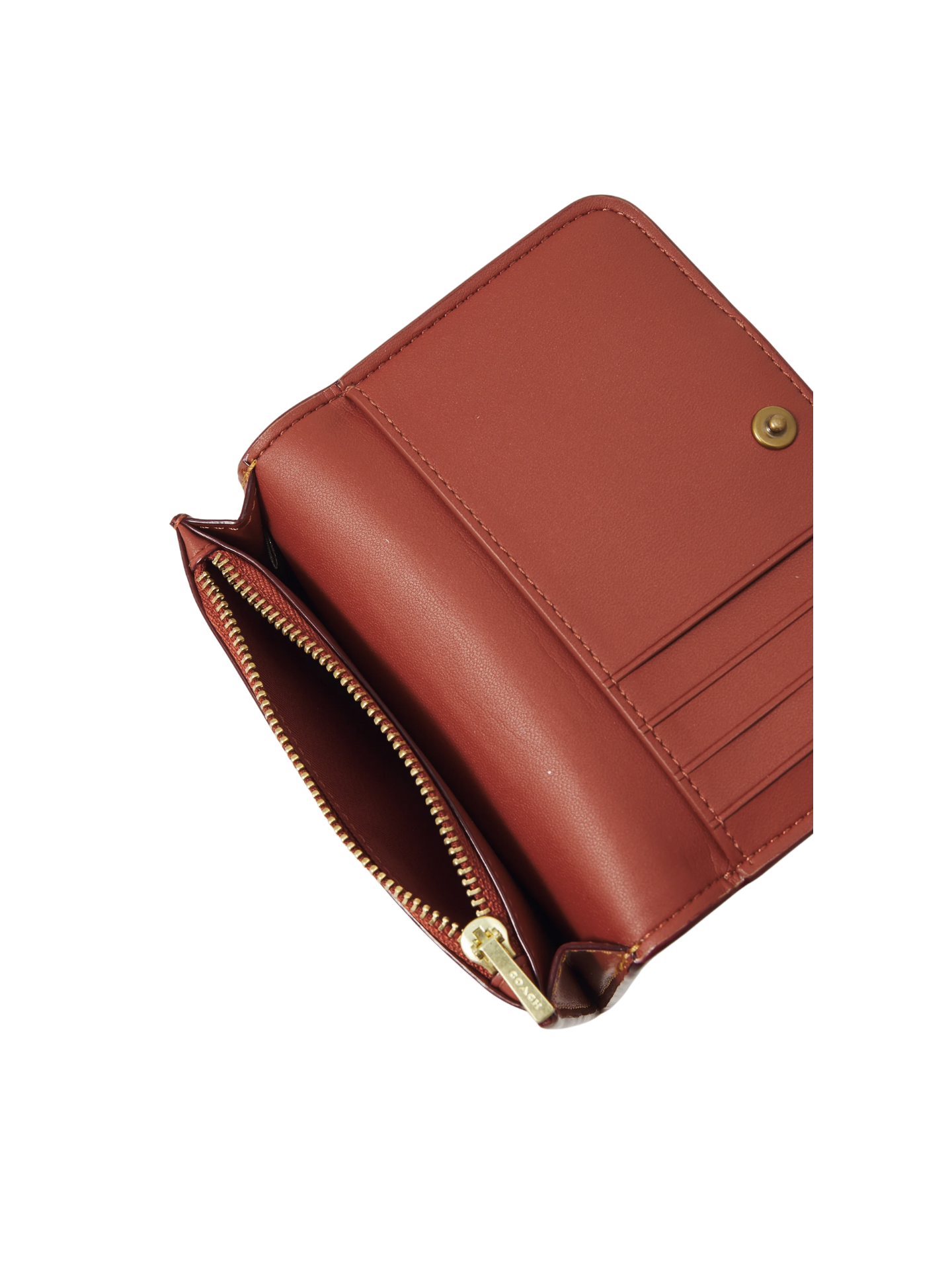 detail-dalam-Coach-Essential-Slim-Card-Case-In-Signature-Canvas-Tan-Caramel