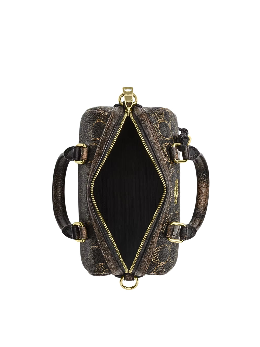 detail-dalam-Coach-Mini-Rowan-Crossbody-Bag-In-Loved-Signature-Canvas-With-Charms-Brown