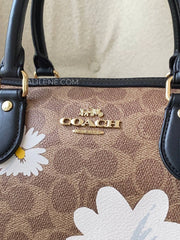 detail-dalam-Coach-Rowan-Satchel-Bag-In-Signature-Canvas-With-Floral-Print-Tan-Multi-balilene