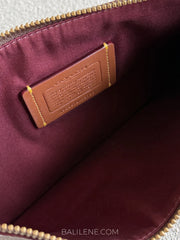 detail-dalam-Coach-Zip-Pouch-In-Signature-Canvas-Tan-Brown-balilene