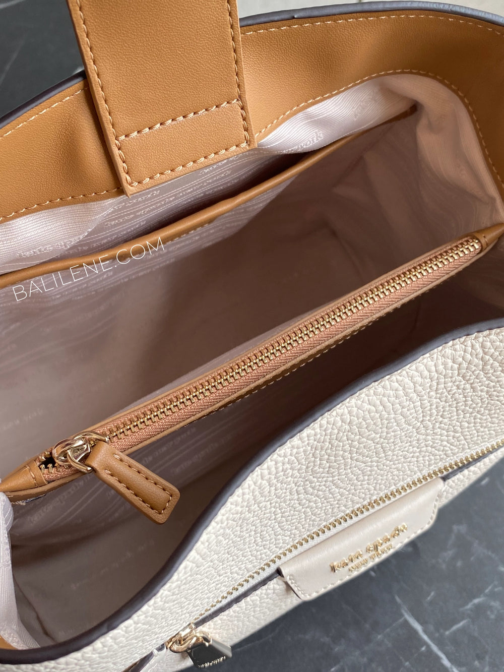 detail-dalam-Kate-Spade-Hudson-Colorblocked-Shoulder-Bag-Parchment-Multi-balilene