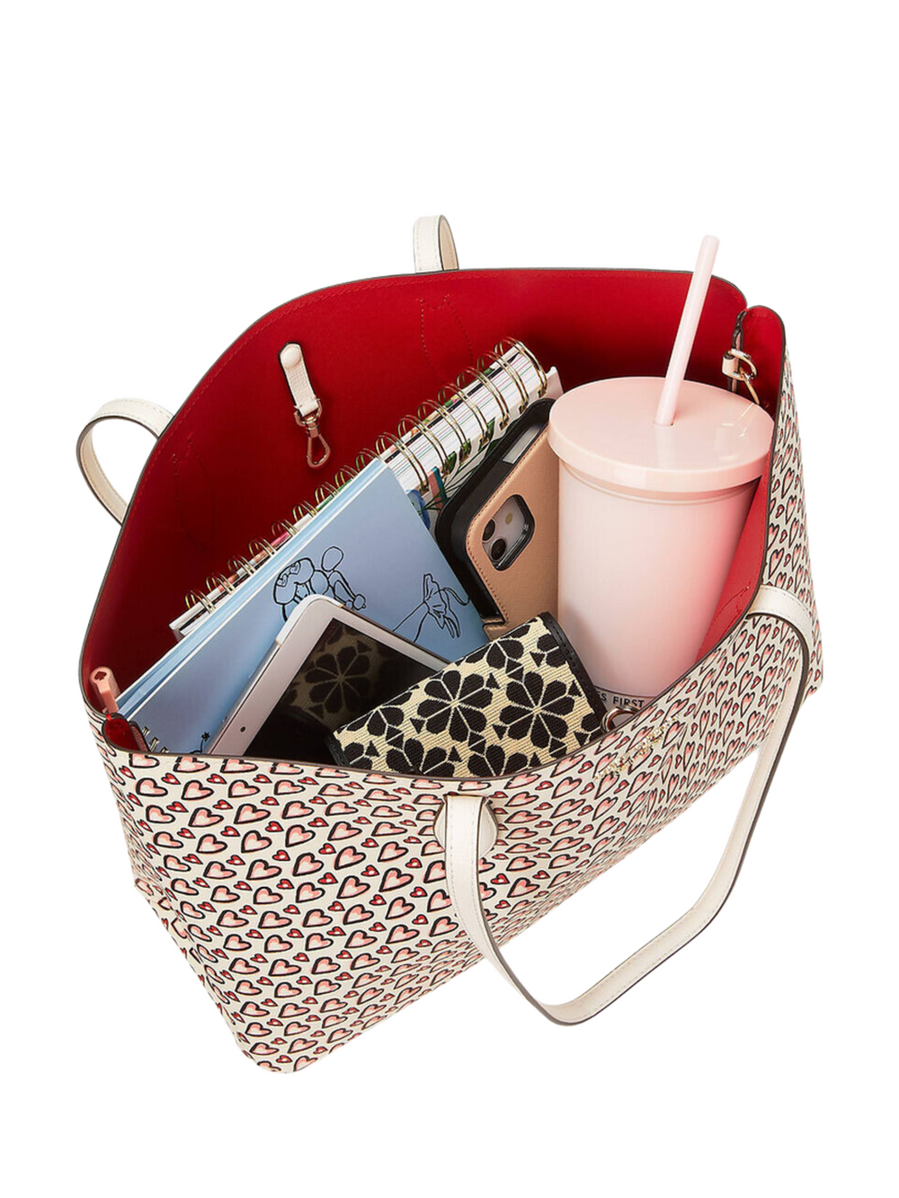 detail-dalam-Kate-Spade- All-Day-Large-Tote-Bag-Fancy-Hearts-Cream-Multi