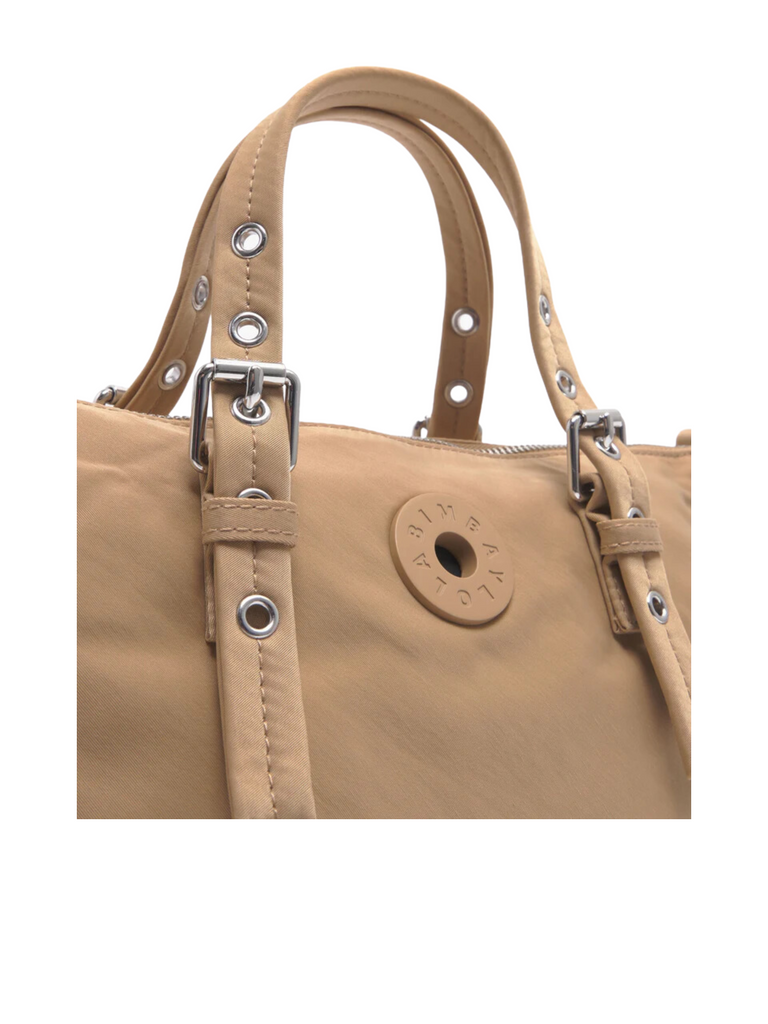 detail-depan-Bimba-Y-Lola-Medium-Tan-Nylon-Tote-Bag