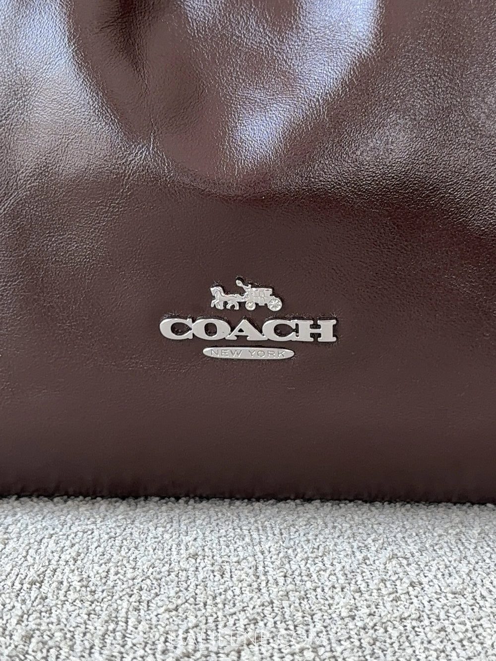 detail-depan-Coach-Evelyn-Shoulder-Bag-Maple-balilene