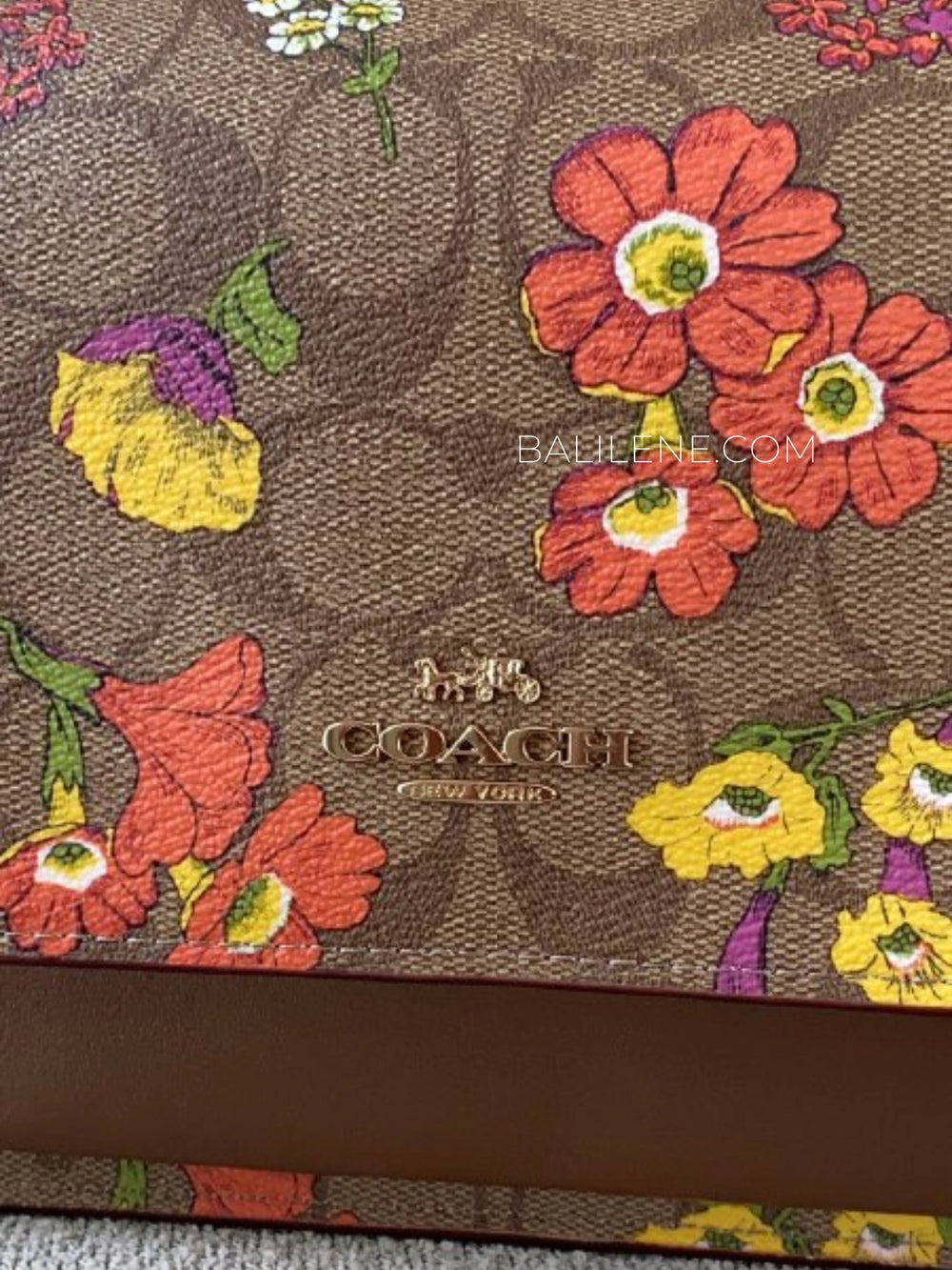 detail-depan-Coach-Klare-Crossbody-Bag-In-Signature-Canvas-With-Floral-Print-Khaki-Multi-balilene