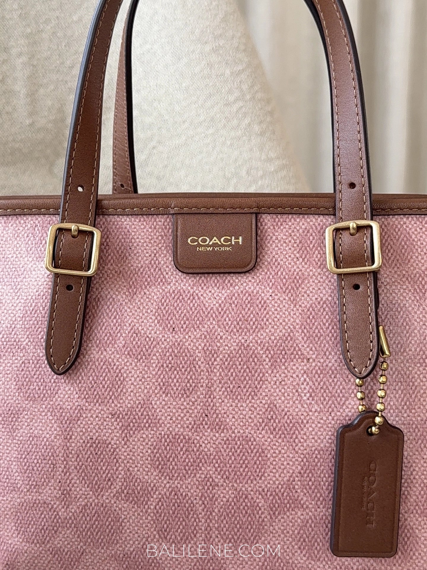 detail-depan-Coach-Taxi-Tote-Bag-21-In-Signature-Canvas-Pink-Sable-balilene