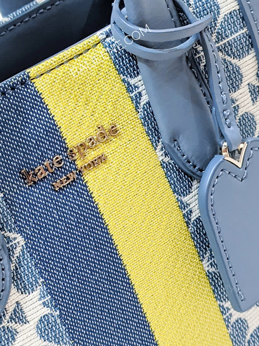 detail-depan-Kate-Spade-Manhattan-Spade-Flower-Jacquard-Stripe-Mini-Tote-Morning-Sky-Multi