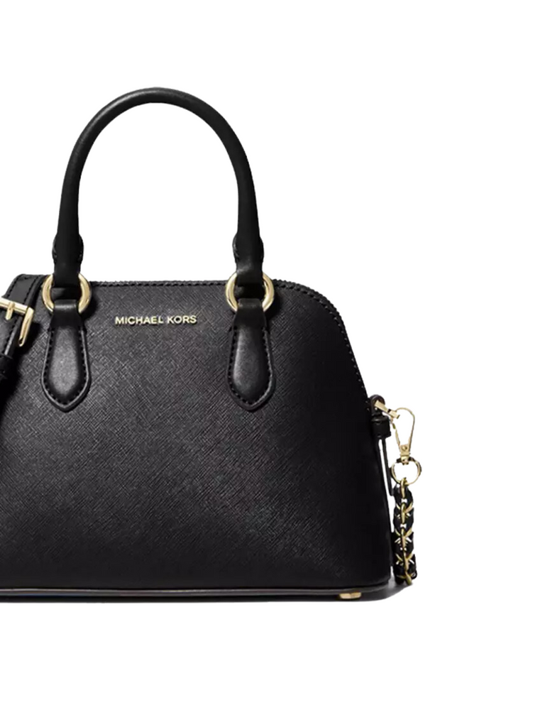 Michael Kors Ladies Shoulder Bag Cora Large Leather Chain Zip Pouchette  (Black): Handbags: Amazon.com