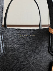 detail-depan-Tory-Burch-Perry-Small-Triple-Compartment-Tote-Bag-Black-balilene