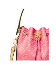 detail-depan-Tory-Burch-T-Monogram-Contrast-Embossed-Mini-Bucket-Rose-Pink-Multi