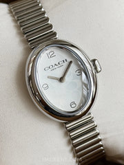 detail-dial-Coach-Sammy-Silver-In-Signature-White-Dial-Stainless-Steel-Watch-balilene