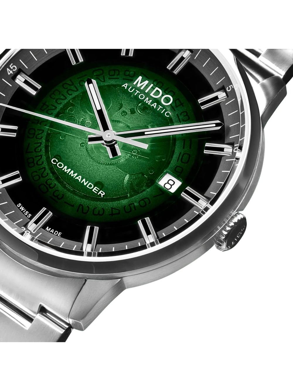 detail-dial-Mido-Commander-Gradient-Green-See-Through-Dial-Men-s-Watch