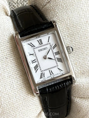 detail-dial-Seiko-SWR107P1-Classic-Women-Quartz-Leather-Strap-Watch-Silver-Black-balilene