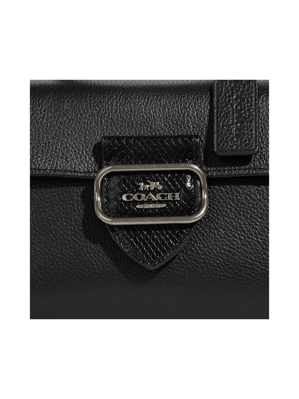 detail-flap-Coach-Morgan-Top-Handle-Satchel-Bag-Black