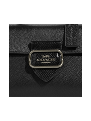 detail-flap-Coach-Morgan-Top-Handle-Satchel-Bag-Black